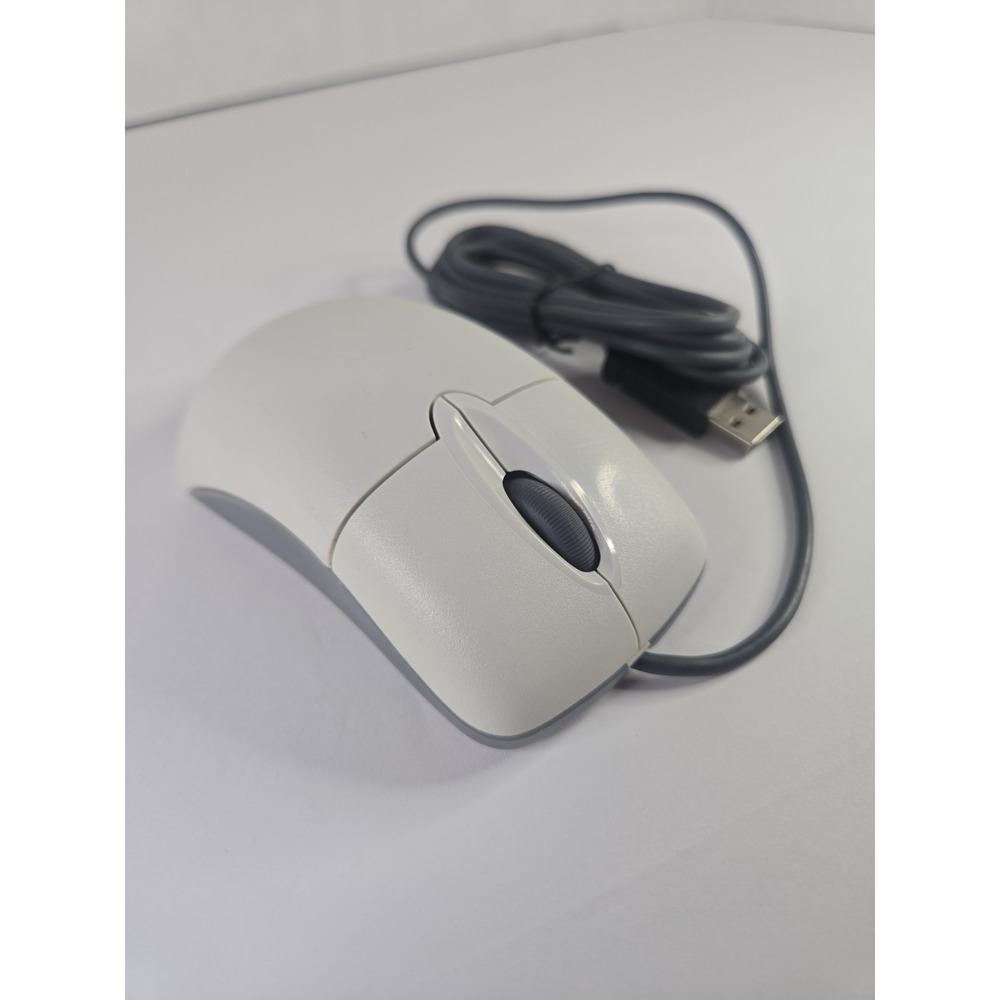 Microsoft Wheel Mouse Optical USB X802382-004 1.1A White Tested Free Shipping - Picture 3 of 4